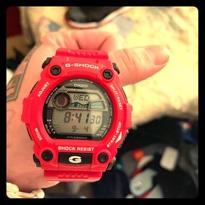 Red G-Shock watch